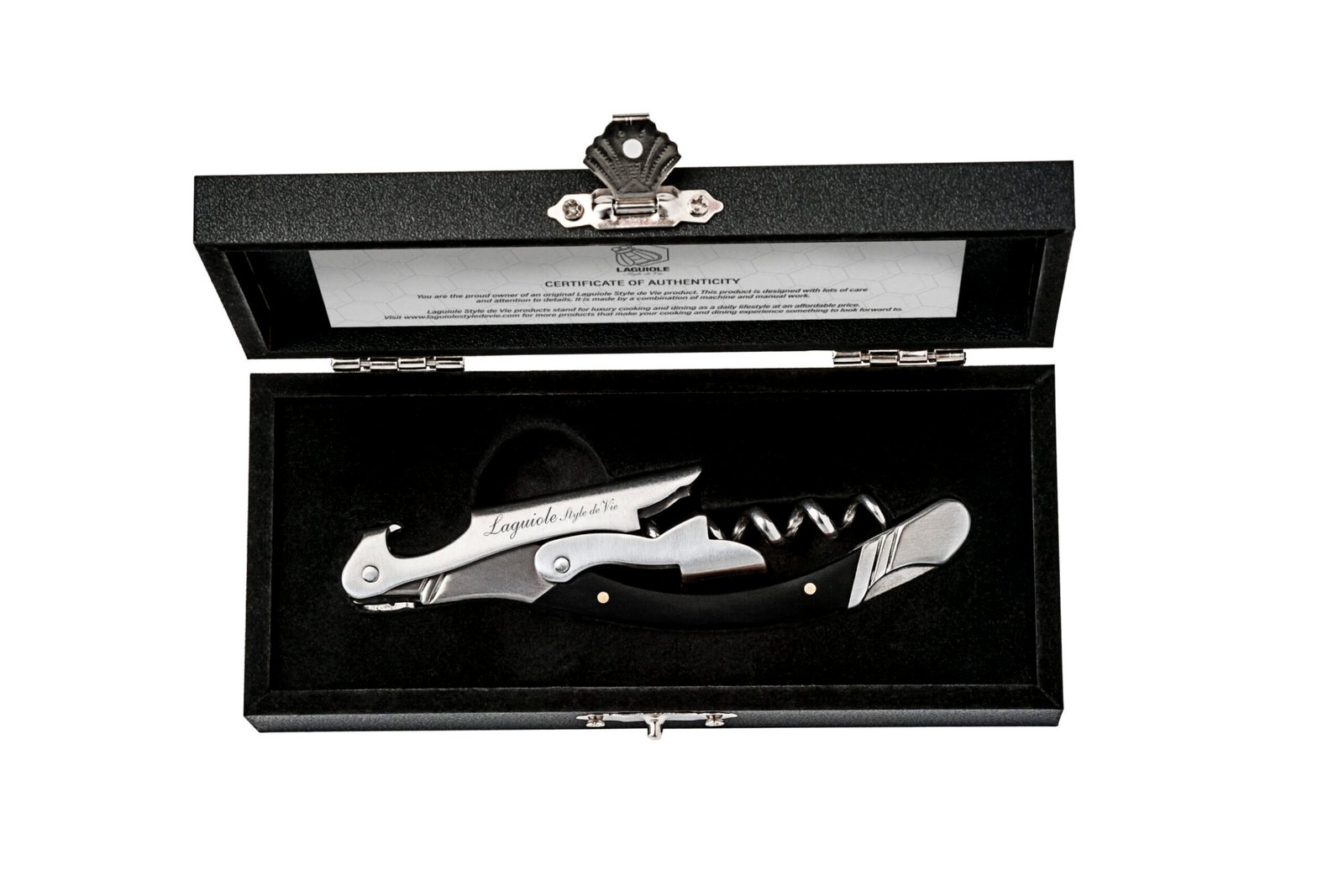KurkZwart_PR (1) Ebony Wood Corkscrew | Laguiole Luxury Line