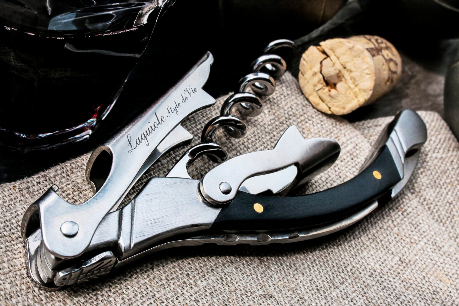 KurkZwart_SF (3) Ebony Wood Corkscrew | Laguiole Luxury Line