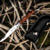 Rose Wood Pocket Knife with Leather Pouch and Sharpener | Laguiole Luxury Line