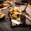 Cheese Knives (Set of 5) and Acacia Wooden Serving Board Bundle | Laguiole Premium Line