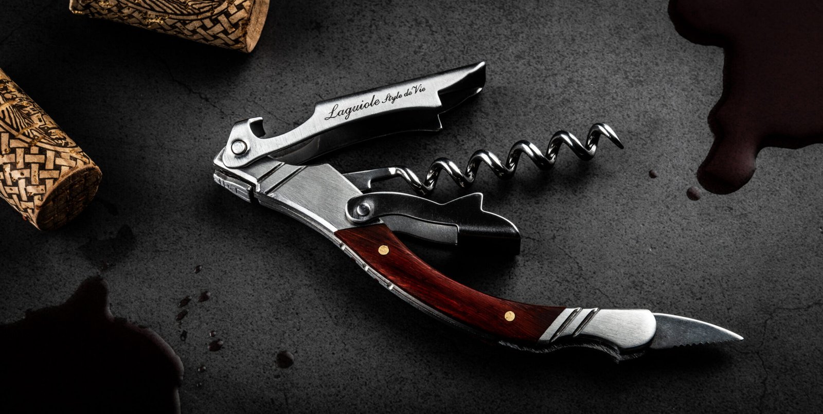 KurkRoos_SF (4) Rose Wood Corkscrew | Laguiole Luxury Line