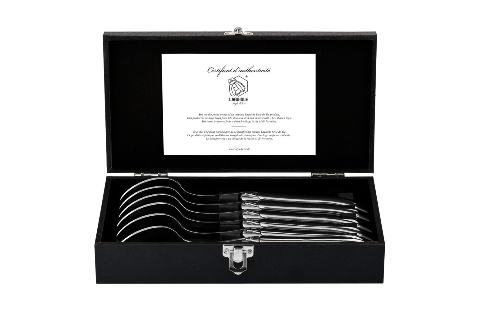 LuxLepelRVS_PR (1) Stainless Steel Spoons (Set of 6) | Laguiole Luxury Line