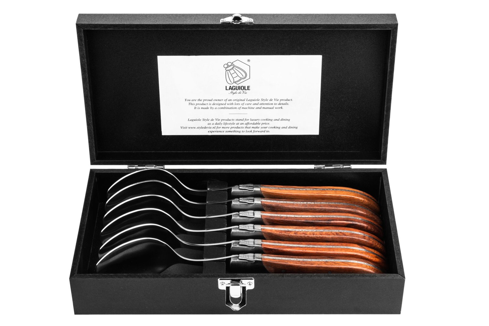 Rose Wood Spoons (Set of 6) | Laguiole Luxury Line