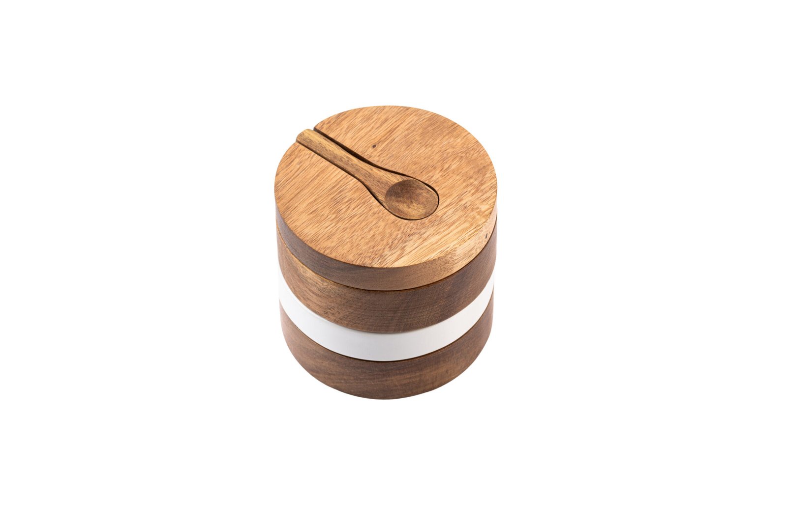 OlijfDip3Del_PR (1) Ceramic and Acacia Wooden Dip Dishes (Set of 3) | Laguiole Premium Line