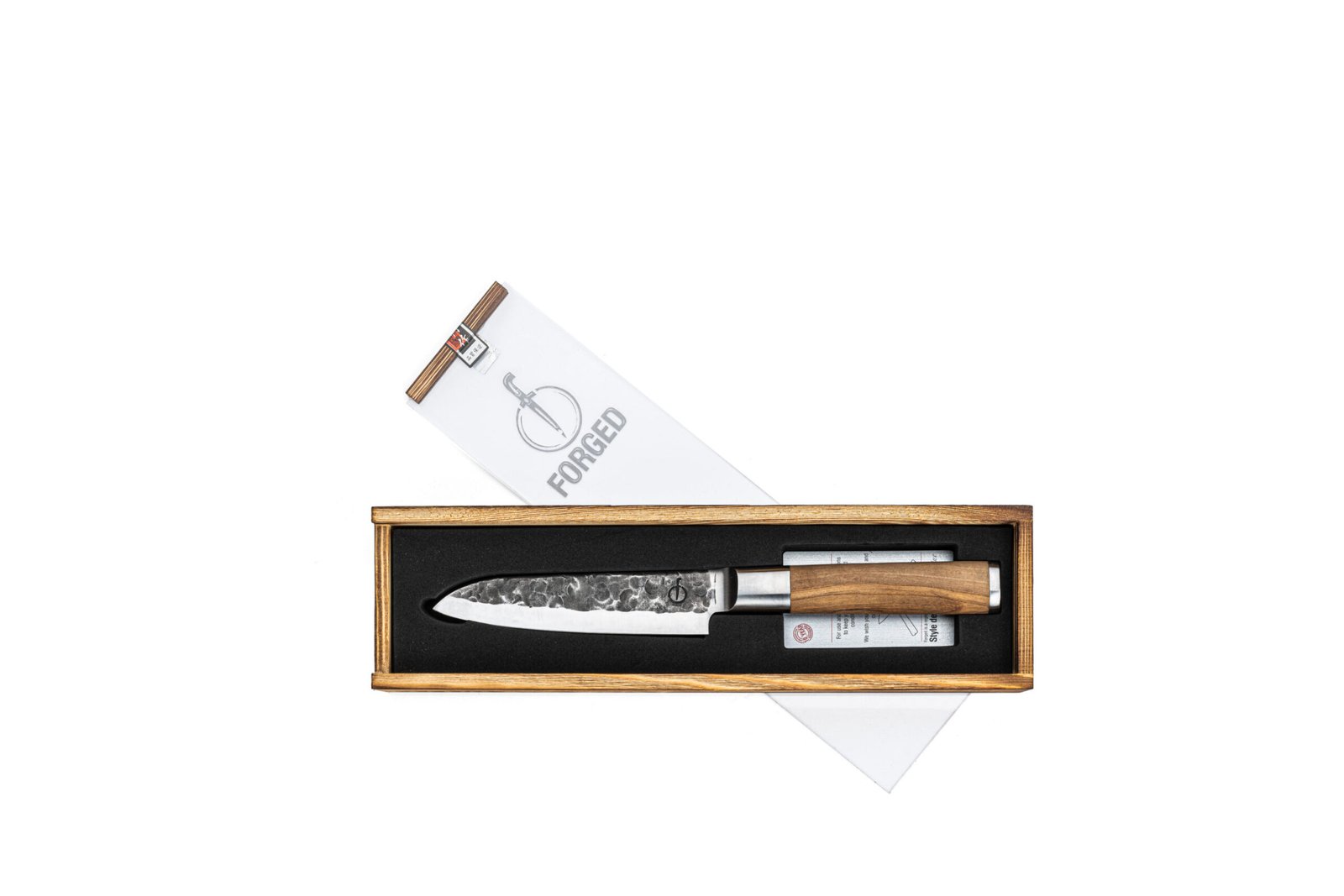 OliveSantoku14cm_PR (2) Olive Wood Santoku Knife (14cm) | Forged