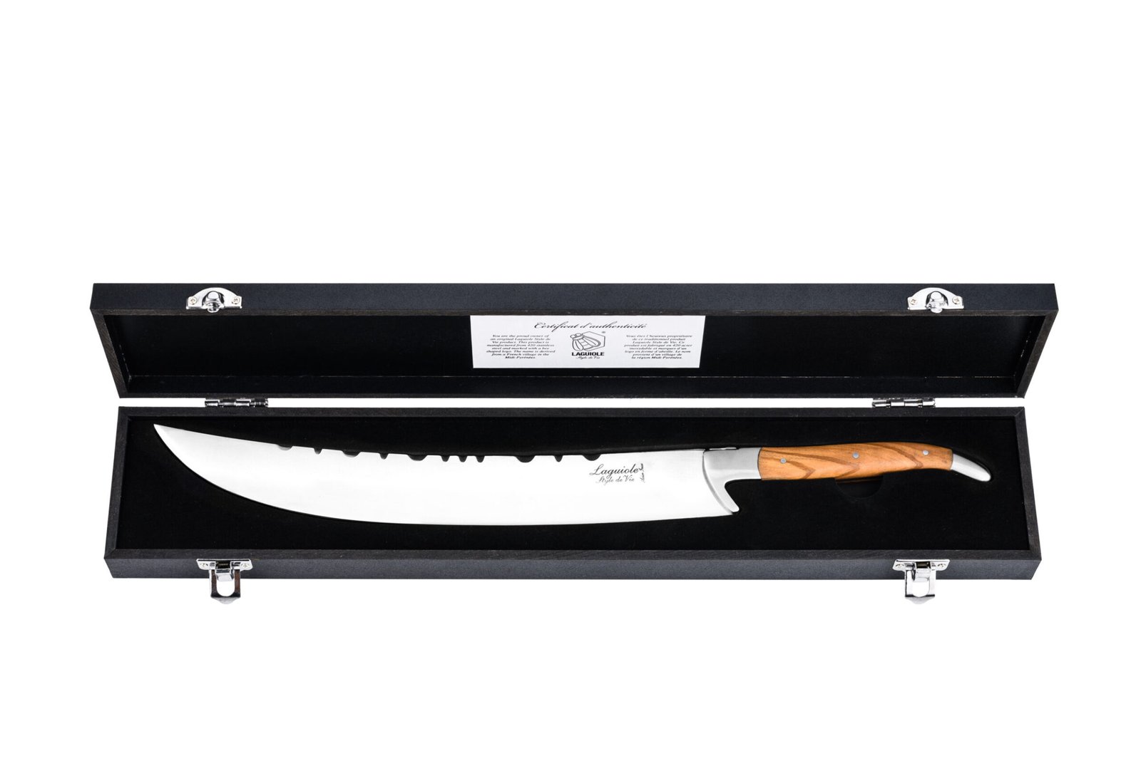SabelOlijf_PR (2) Olive Champagne Sabre | Laguiole Luxury Line