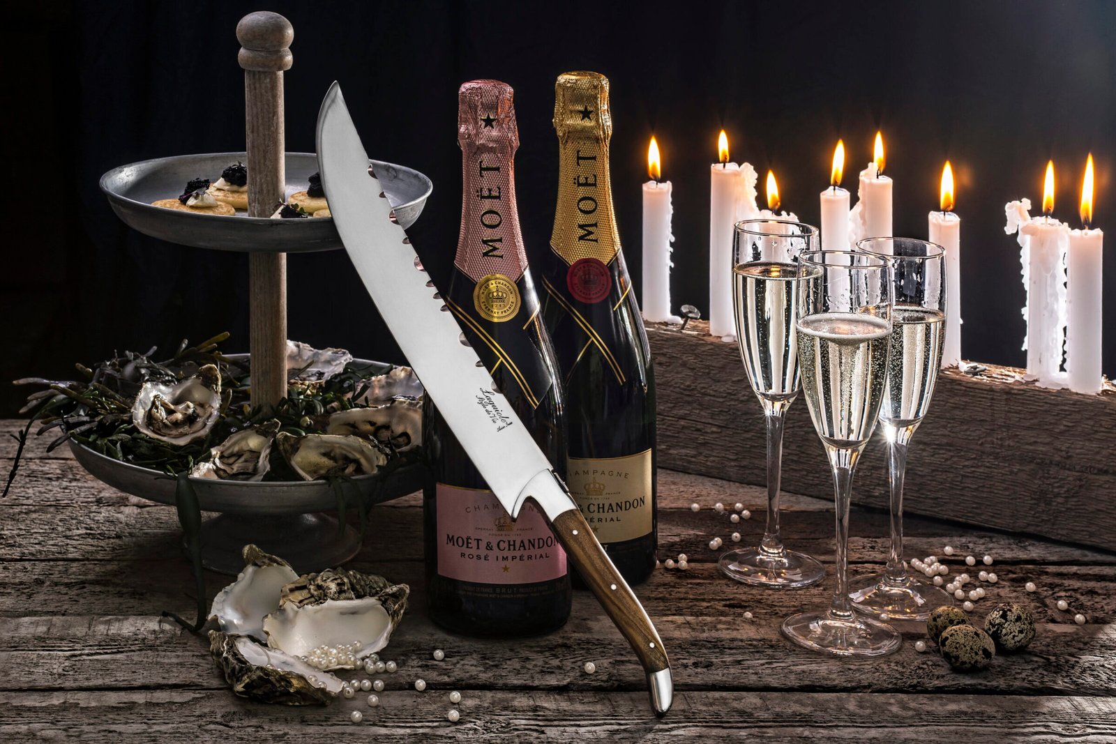 JAKOP Olive Champagne Sabre | Laguiole Luxury Line