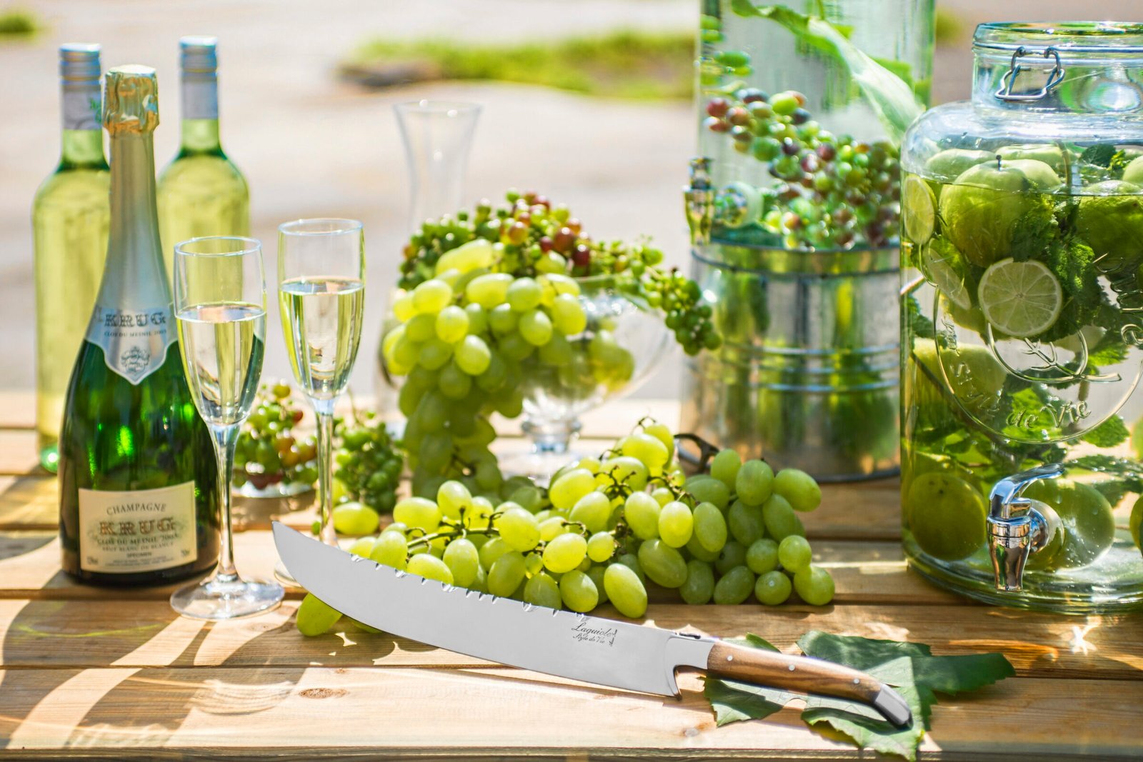 JAKOP Olive Champagne Sabre | Laguiole Luxury Line