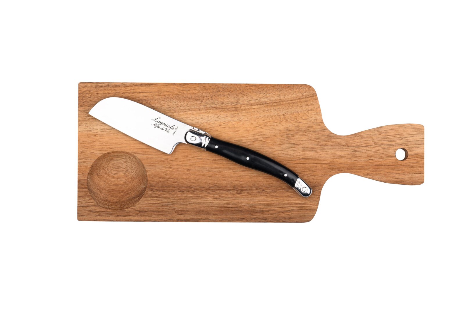 SantPlankAcaZw_PR (1) Santoku Cheese Knife and Acacia Wooden Serving Board Bundle | Laguiole Premium Line