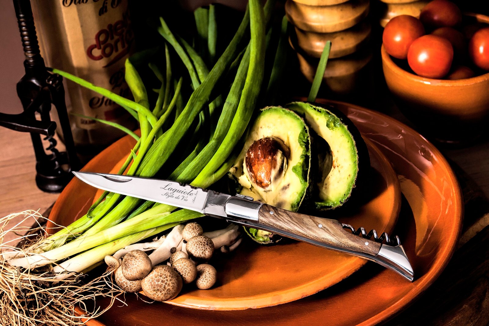 ZakmKurkOlijf_SF (5) Olive Pocket Knive with Corkscrew | Laguiole Luxury Line